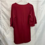 Vintage Belongsci dark red ruffle bell sleeve v Photo 6
