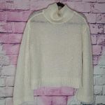 Bella Dahl  CREAM OPEN KNIT BELL SLEEVE TURTLENECK SWEATER KID MOHAIR WOOL MEDIUM Photo 0