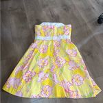 Lilly Pulitzer Yellow Pink Strapless Sundress Photo 3