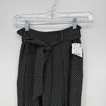 ZARA Black & White Polka Dot Trouser Pants Belted Size Small Photo 1