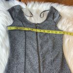 H&M Divided Cap Sleeve Front Zipper Metallic Silver Body Con Dress Size 4 Photo 8