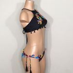 PilyQ  tasseled embroidered bikini set. D-cup/M-bottom. NWT Photo 8