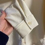 COS  jacket button front shacket ivory long line relaxed fit women Medium Photo 5