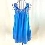 Roxy Blue Tank Mini Dress With Southwest Embroidery Women’s Size XS Photo 9