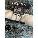 Etcetera  navy‎ blue paisley jeans size 10 Photo 3