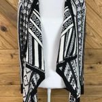 Aeropostale woman’s Small Sweater Cardigan Blazer cover up Soft knit Black White Photo 7