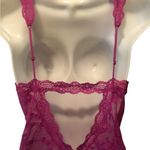 Victoria's Secret Victoria’s Secret SEXY Sheer Stretch Lace Chemise Cut~Out Sz. L Violet Coqueete Photo 3