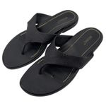 Vionic  Agave Comfort Toe‎ Post Sandal Flip Flop Black Leather Women 11 Comfort Photo 0