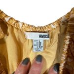 Amuse Society Yellow Floral Off The Shoulder Bubble Crop Top Blouse Women Sz L Photo 6