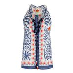 Farm Rio Women’s Afternoon Breeze Camisole Blouse XS Blue 100% Cotton Top NWT Photo 3