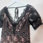 Anthropologie Lace Tulle Maxi Dress Black Size 0 Photo 5