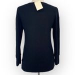 Everleigh NWT Cozy Soft V Neck Top Sweater Black Size XXS Relaxed Fit Photo 7
