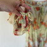 Anthropologie Fig and Flower Women's Boho Floral Print‎ Tiered Maxi Dress Sz S Green Photo 5