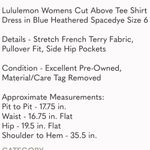 Lululemon  Womens Cut Above Tee Shirt Dress in Blue Heathered Spacedye Size 6 Photo 5