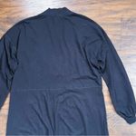 Free People  • Just Because Onesie jumpsuit black knit oversized lounge v neck Photo 12