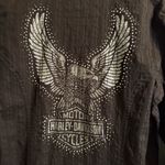 Harley Davidson Women’s Long Sleeve Button Down Riding Shirt Black Size L Photo 6
