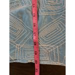 White & Warren Turquoise‎ Embroidered Geometric Skirt Womens 8 Office Church Blue Photo 9