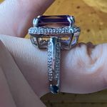 Rose de France Amethyst Sterling Silver Cocktail Ring Size 7 Photo 2