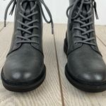 Baretraps Amysue Lug Sole Combat Moto Boots 6M Dark Grey Faux Leather $100 Photo 2