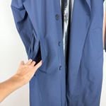 Lou & grey Navy Blue Waterproof Trench Coat Rain Jacket Long Size Small Photo 6