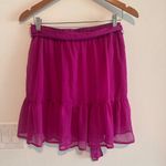 Banana Republic  Flounce Hem Mini Skirt in Dark Magenta Sz S Photo 2
