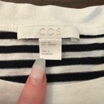 COS black & white striped three-quarter sleeve cotton top size XS Photo 5