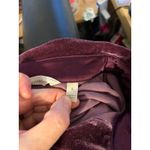 Soft Surroundings  Velvet Button Down Shirt Tunic Burgundy Long Sleeve Size L Photo 6