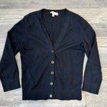 Tory Burch  black cotton button front knit cardigan size small J49 Photo 0