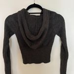 Sky to Moon Gray Zip-Up Sweater Photo 1