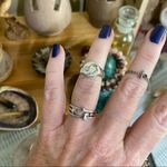 Chain Link CZ Adjustable Minimalist Ring Silver Photo 4