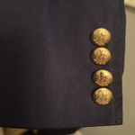 Ralph Lauren Lauren cotton blend Blazer Logo Chest Pocket navy blue size Large Photo 5