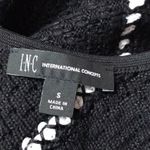INC Black/White Crochet Knit Sleeveless Top NWOT Small Black Photo 3
