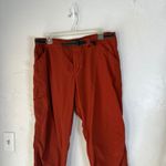 REI Womens Size 12 Cargo Hiking Pants UPF 30+ Nylon Rust Orange Belted Outdoor Photo 1