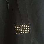 None Women's Blue Blouse sz 4 Navy Blue Studded Embellished blouse Sz 4 Pleated Photo 5