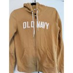 Old Navy Women S Mustard Yellow Zip Up Hoodie Fleece Lined Logo Size S Photo 1