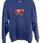 Vintage Las Vegas Sweatshirt Embroidered Sweatshirt Pullover Blue Size M Photo 0