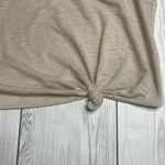 Zella  Tie Front Slub Racerback Tank Oatmeal size small Photo 1