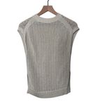 ALLSAINTS Zadie Tank Open Knit Sleeveless Sweater Top Metallic Thread Size Small Gold Photo 6