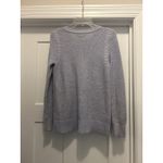 Loft  Womens Light Purple Cable Knit Long Sleeve Crew Neck Sweater Size Medium Photo 3