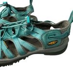 Keen  Women Whisper Adjustable Sandal Size 6.5 Teal‎ Gray Waterproof Hiking Photo 3