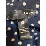 AQUA  Women's Blue Polka Dots Button Down Short Cap Sleeve Jumpsuit Romper Size S Photo 2