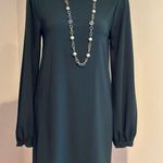 Lulus -  Dark Green Mini Shift Dress Long Sleeves With Gold Buttons SZ S Photo 0