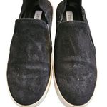 Steve Madden Black Velour Farbric Vegan Slip On Platform Skate Shoes 7.5 Photo 0