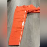 Trina Turk  Bright Orange Mid Rise Straight‎ Leg Ankle Dress Pants Size 2 Photo 11