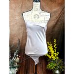 Drape Front Satin Cami V Back Astr The Label Bodysuit Champagne size S Photo 5