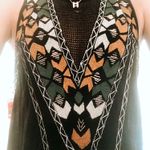 Free People Black Mesh And Embroidered Tunic  Photo 0