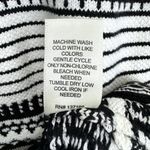 Rachel Zoe  Fair Isle Western Sweater Vest XL Crew Neck Knitted Top Black White Photo 4