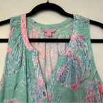 Lilly Pulitzer Essie Dress Fresh Fan Sea Sleeveless Coral Print Womens Photo 3