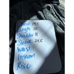 Faded Glory  Womans Size M Open Cardigan Sweater Long Sleeve Pockets Black White Photo 5