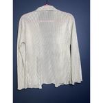 VTG Itzy Open Cardigan Shimmery Silver Ribbed Y2K Coquette Layering Top Womens Photo 4